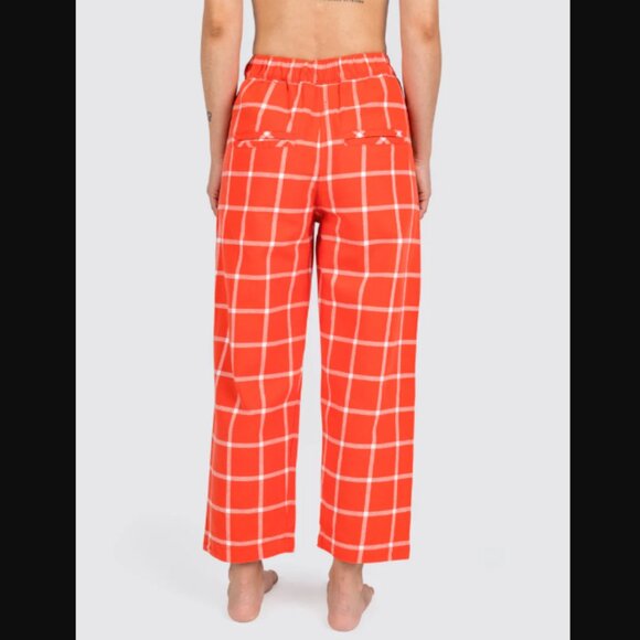 Mokuyoki Tomato Red White Grid Hillcrest Pants 28" - Picture 4 of 11
